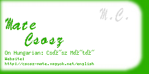 mate csosz business card